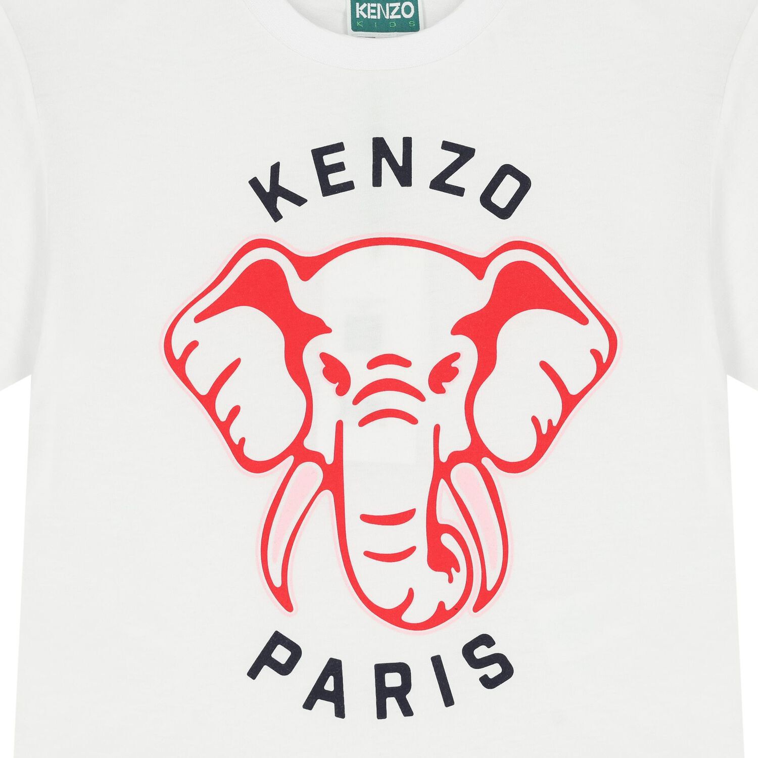 Girls White Elephant T-Shirt, 1, hi-res