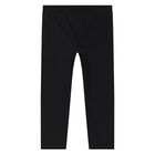 Younger Girls Black Teddy Bear Logo Leggings, 2, hi-res