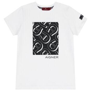 Boys White Logo T-Shirt