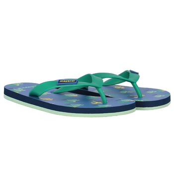 Boys Blue & Green Flip Flops