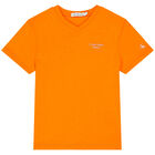 Boys Orange Logo T-Shirt, 2, hi-res