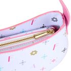Girls White & Pink Leather Handbag ( 20CM ), 1, hi-res