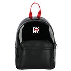 Girls Black Logo Backpack, 1, hi-res