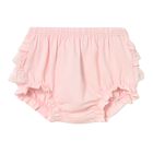 Baby Girls Pink Ruffled Knickers, 1, hi-res