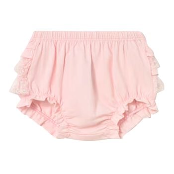 Baby Girls Pink Ruffled Knickers