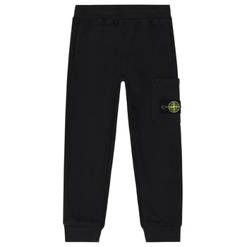 Boys Black Logo Joggers