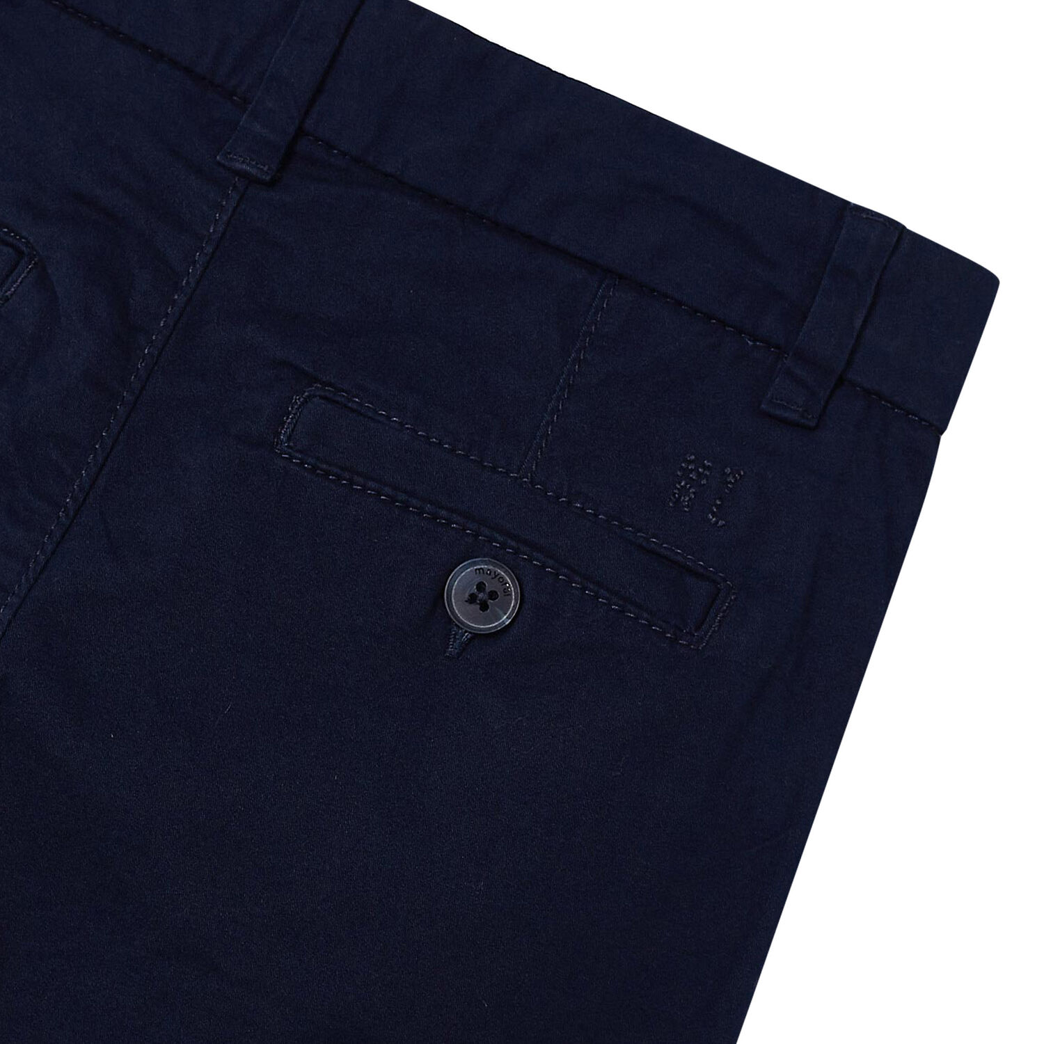 Boys Navy Blue Cotton Twill Shorts, 4, hi-res