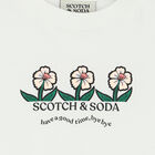 Girls Ivory Knotted Logo T-Shirt, 1, hi-res