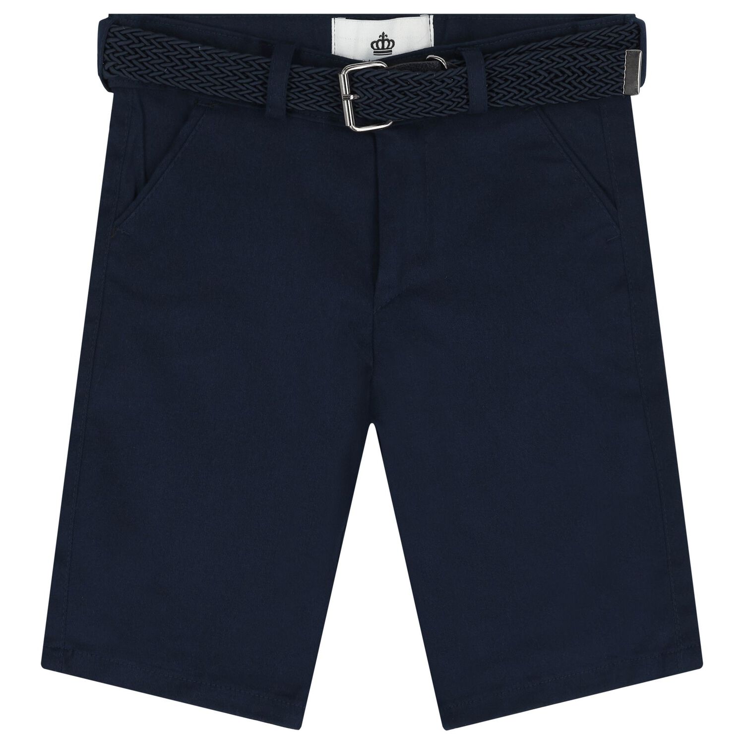 Boys Ivory & Navy Blue Short Set, 1, hi-res image number null