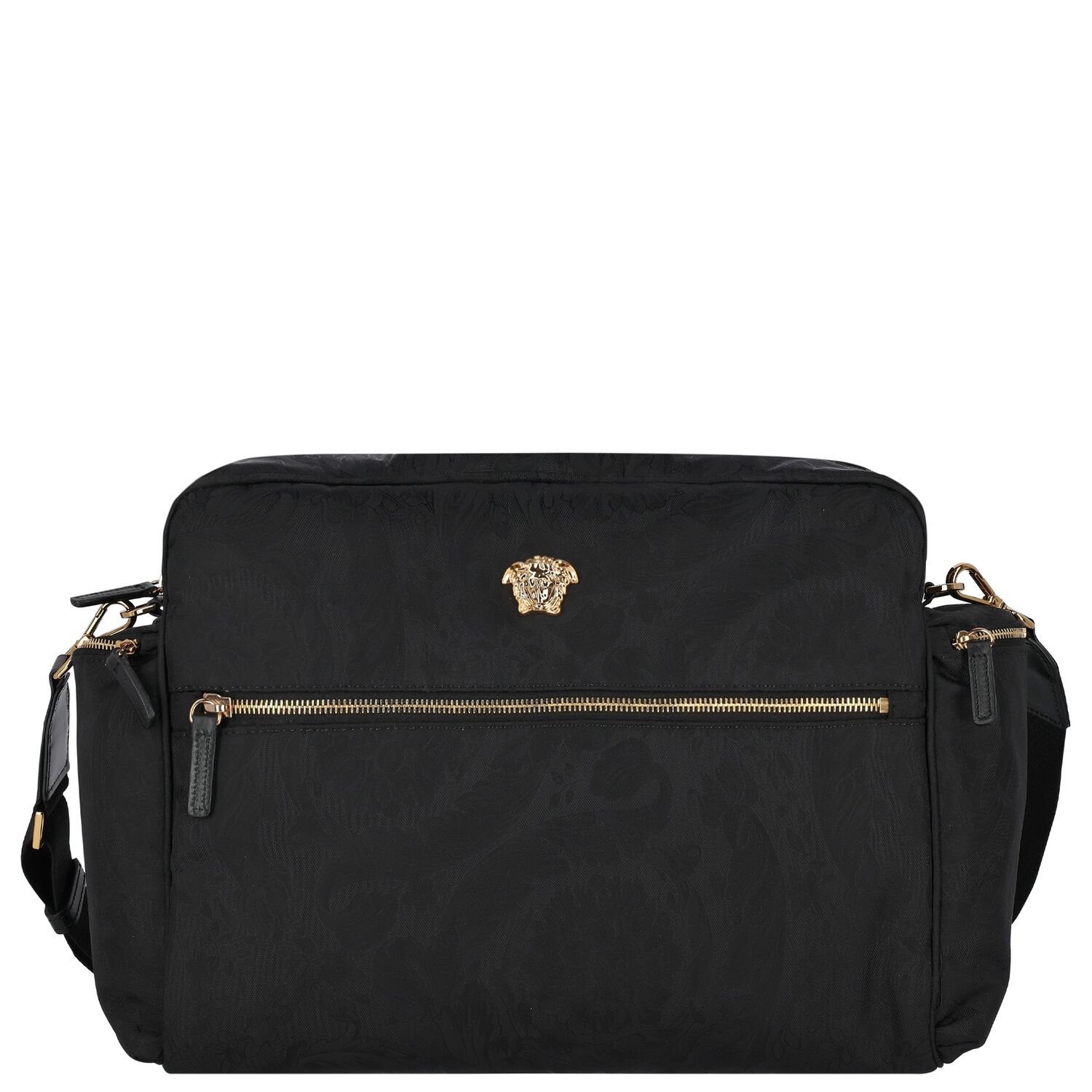 Black Medusa Logo Baby Changing Bag, 1, hi-res