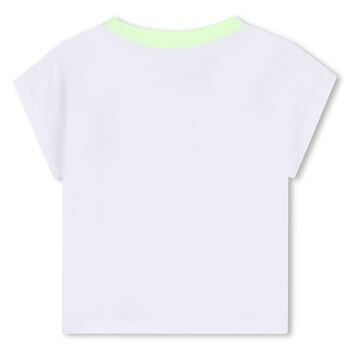 Girls White Embellished T-Shirt