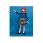 Girls Chambray Ruffled Blouse, 1, hi-res