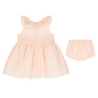 Baby Girls Pink Organza Dress Set, 1, hi-res