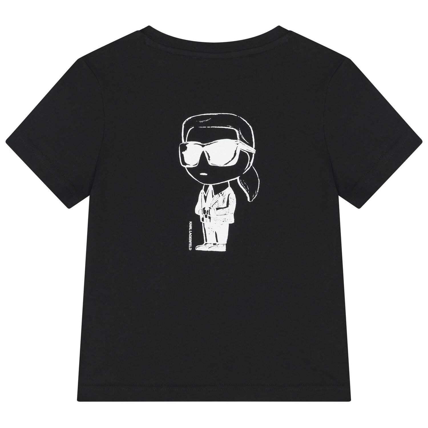 Boys Mini Me Black Ikonik Karl Logo T-Shirt, 1, hi-res