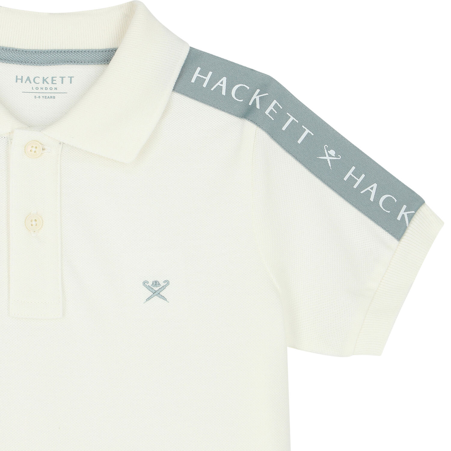 Boys Ivory Logo Polo Shirt, 1, hi-res