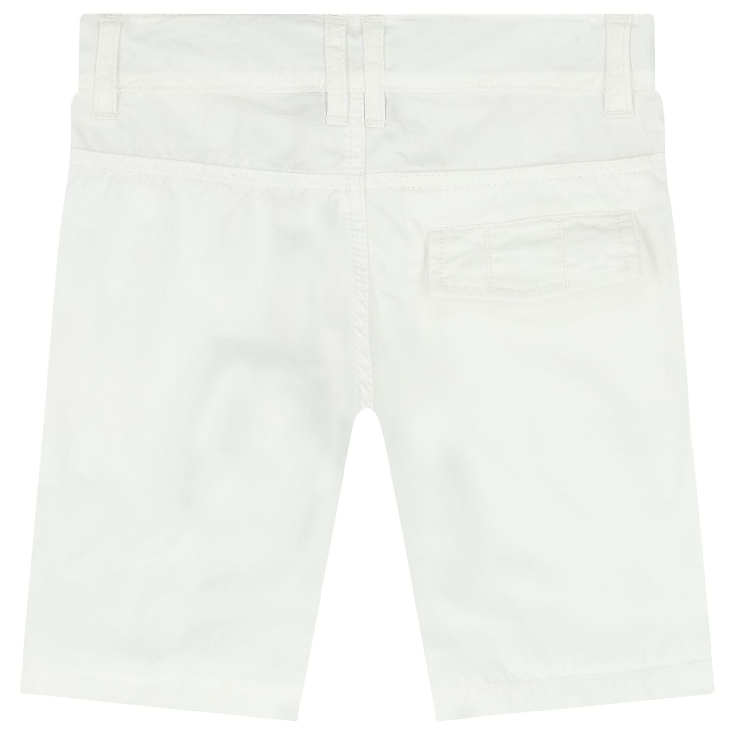 Younger Boys White Logo Shorts, 1, hi-res
