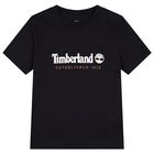 Boys Black Logo T-Shirt, 4, hi-res