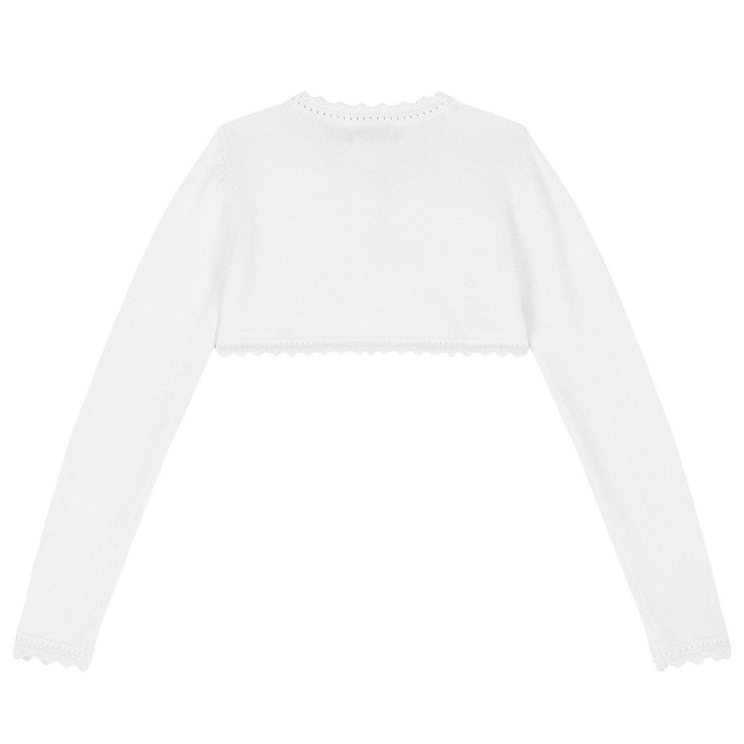 Girls White Bolero Cardigan, 2, hi-res image number null