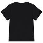 Boys Black Logo T-Shirt, 3, hi-res
