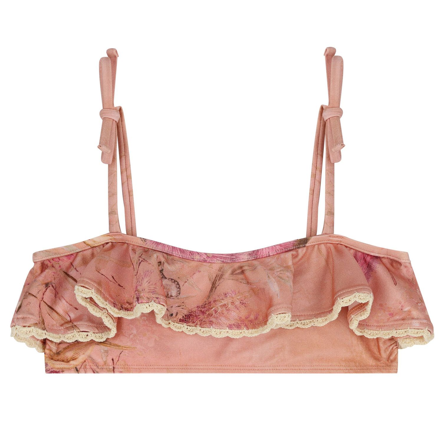 Girls Pink Floral Bikini, 1, hi-res