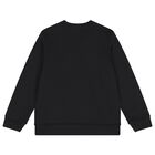 Boys Black Logo Swetatshirt, 1, hi-res