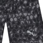 Boys Black Honeycomb Logo Shorts, 1, hi-res
