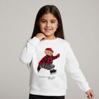 Girls Ivory Polo Bear Sweatshirt, 1, hi-res
