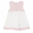 Baby Girls Pink & White Dress, 2, hi-res