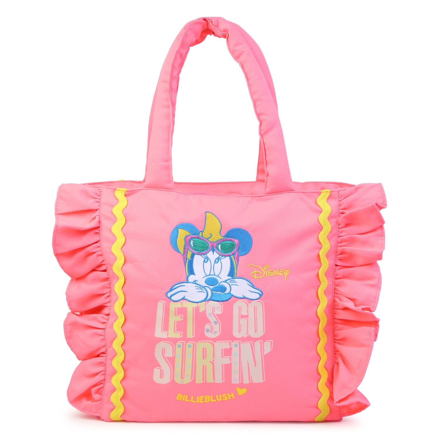 Girls Pink Ruffled Minnie Mouse Beach Bag, 1, hi-res