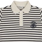 Boys Ivory & Black Logo Polo Shirt, 1, hi-res