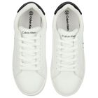 White & Black Logo Trainers, 2, hi-res