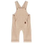 Baby Boys Beige Dungarees, 1, hi-res