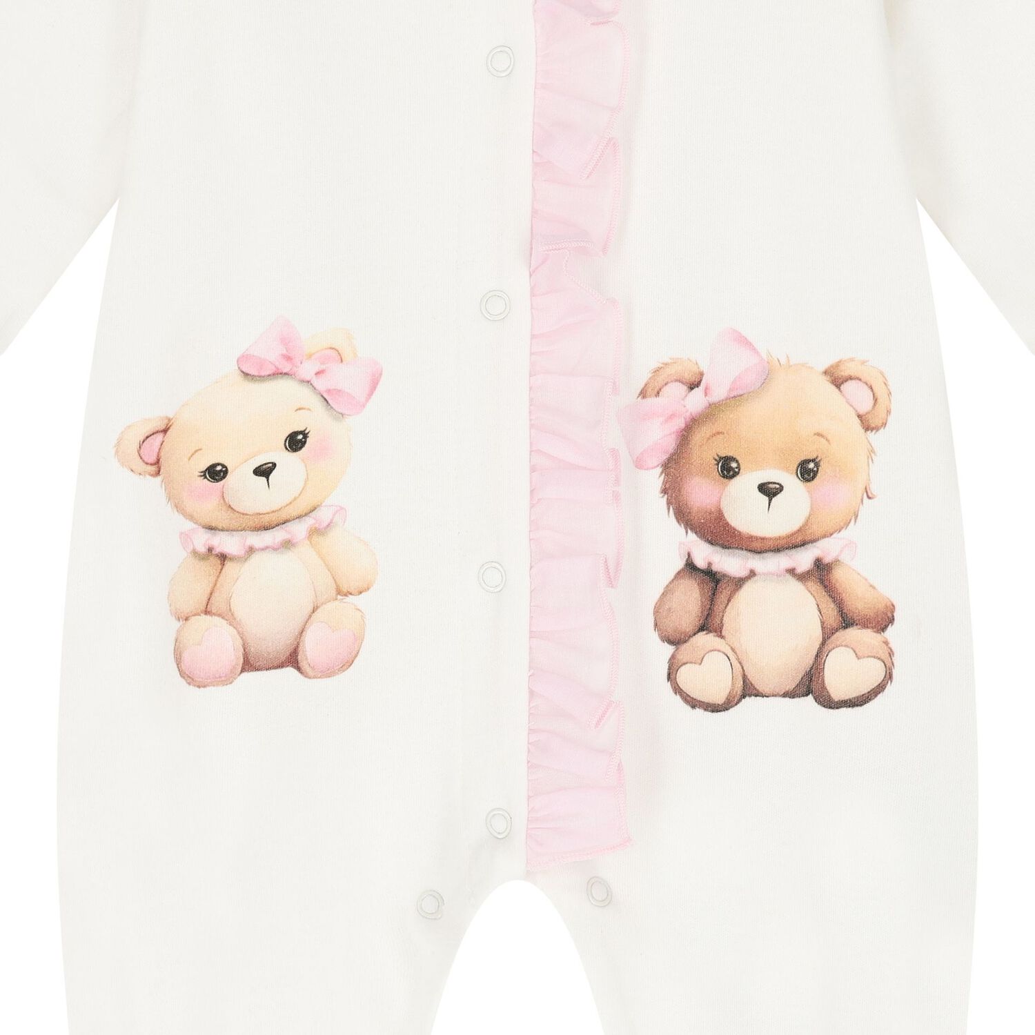 Baby Girls Ivory Teddy Bear Babygrow Gift Set, 1, hi-res