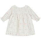 Baby Girls Ivory Floral Dress, 1, hi-res