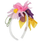 Girls Ivory Floral Headband, 1, hi-res