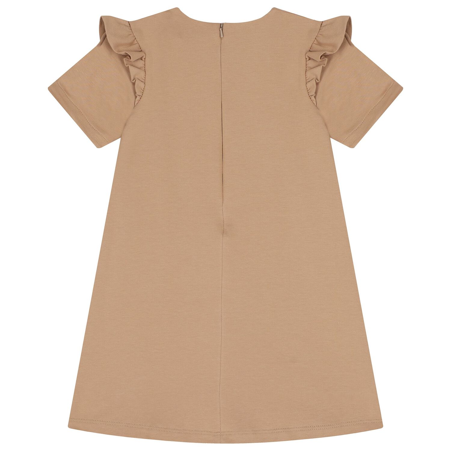 Girls Beige Logo Bag Dress, 2, hi-res image number null