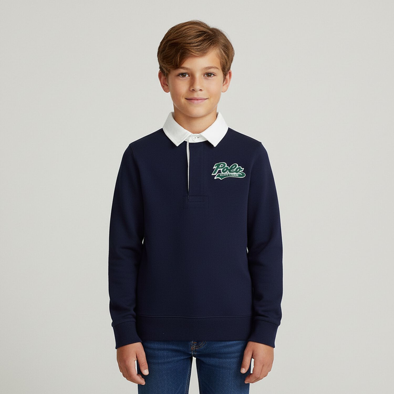 Boys Navy Blue Logo Sweatshirt, 1, hi-res image number null