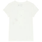 Girls White Polo Bear T-Shirt, 1, hi-res