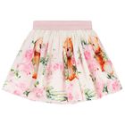 Girls Pink Teddy Bear Skirt Set, 1, hi-res