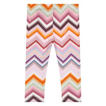 Younger Girls Multi-Coloured Zig Zag Leggings