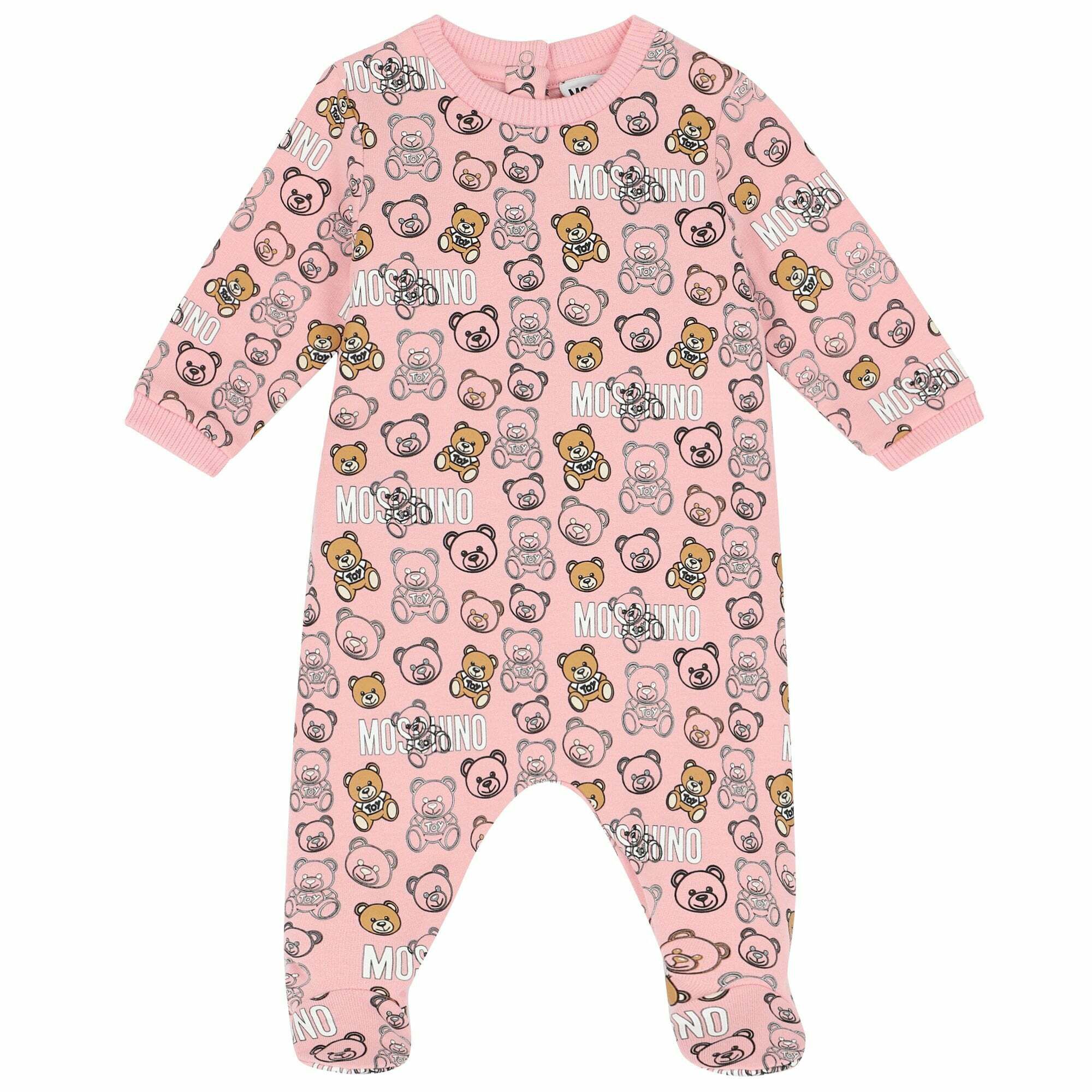 Pink moschino baby grow shop
