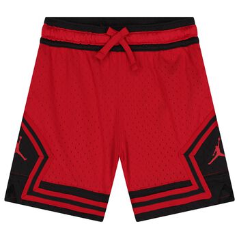 Nike Kids Boys Red & Black Jordan Logo Shorts, 3 Boys Red & Black Jordan Logo Shorts