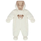 Ivory Baby Snowsuit, 2, hi-res