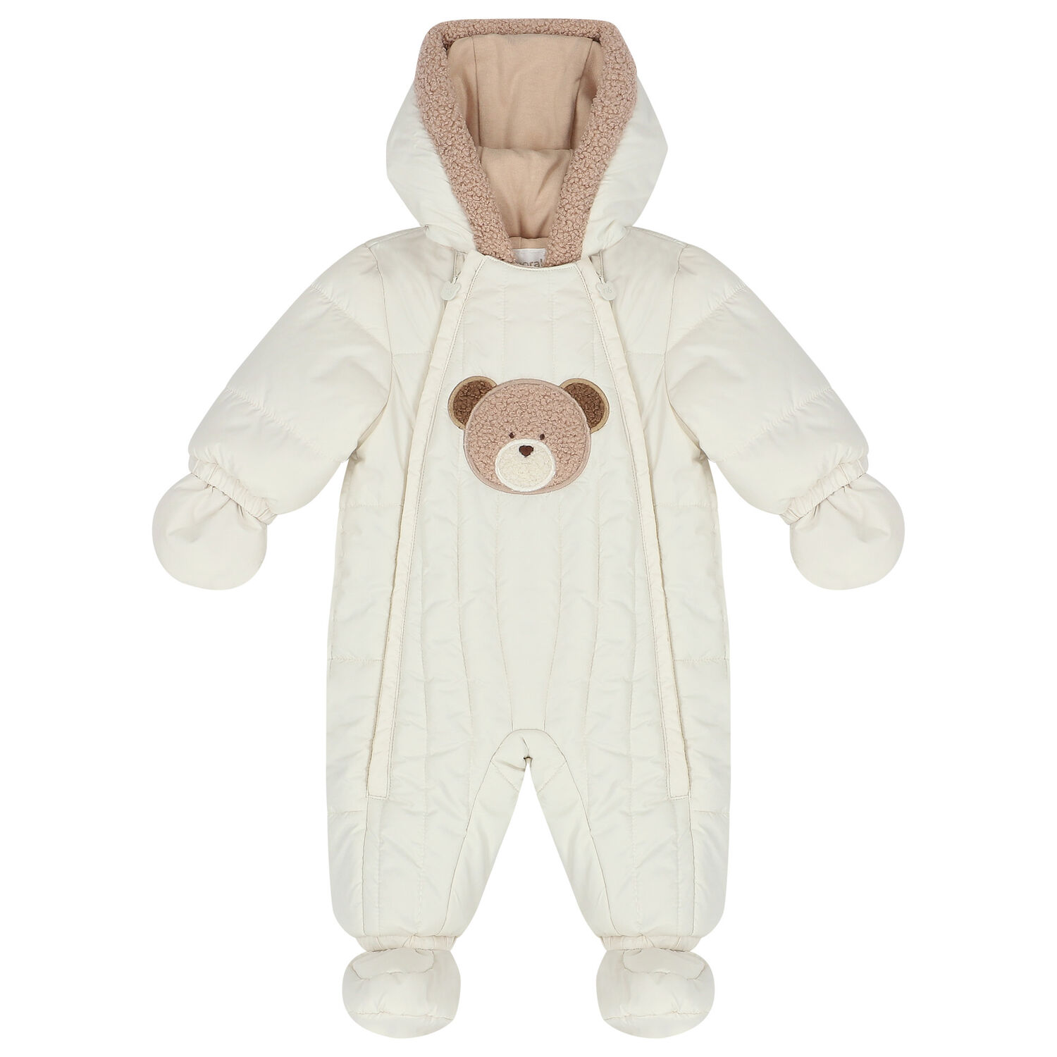Ivory Baby Snowsuit, 2, hi-res