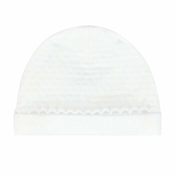 Baby Girls White Logo Hat 