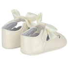 Baby Girls White Bow Pre Walker Shoes, 3, hi-res