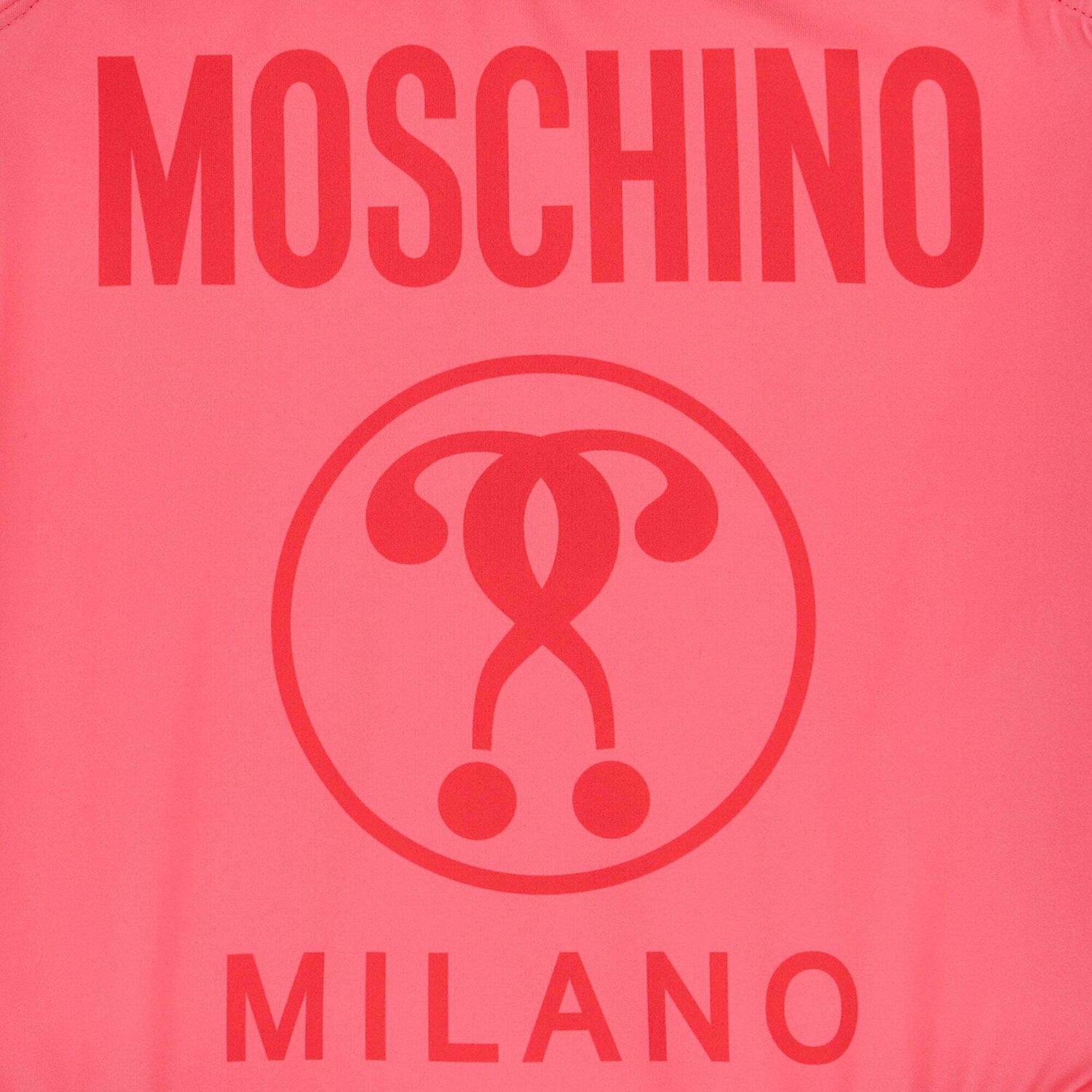 Girls Pink Logo Swimsuit, 1, hi-res