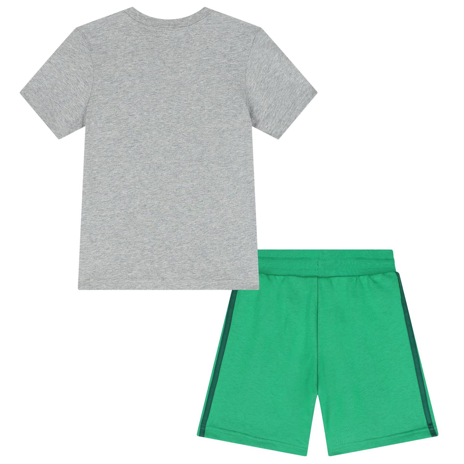 Grey & Green Logo Shorts Set, 1, hi-res