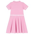 Girls Pink Logo Polo Dress, 2, hi-res