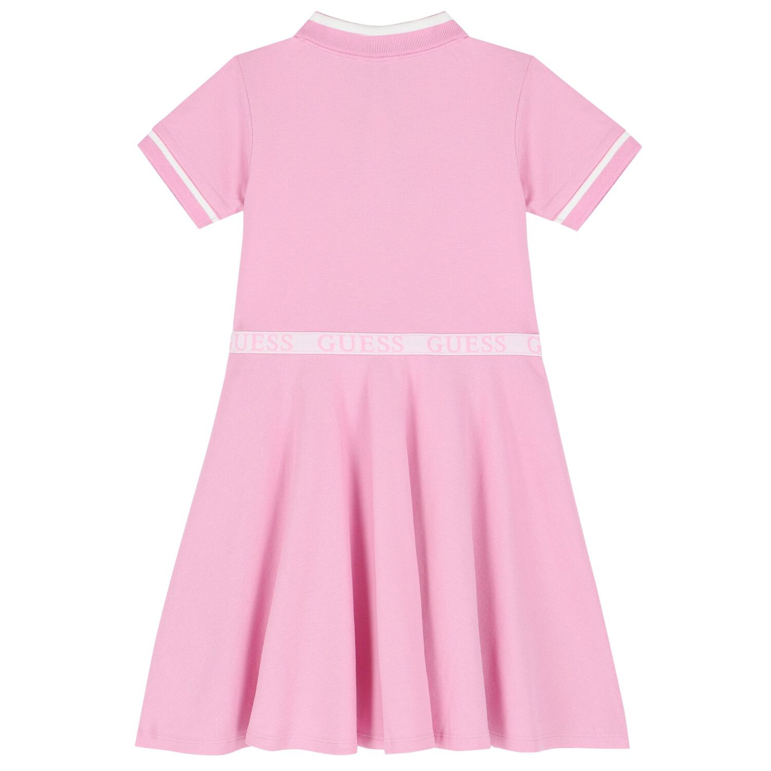 Girls Pink Logo Polo Dress, 2, hi-res image number null